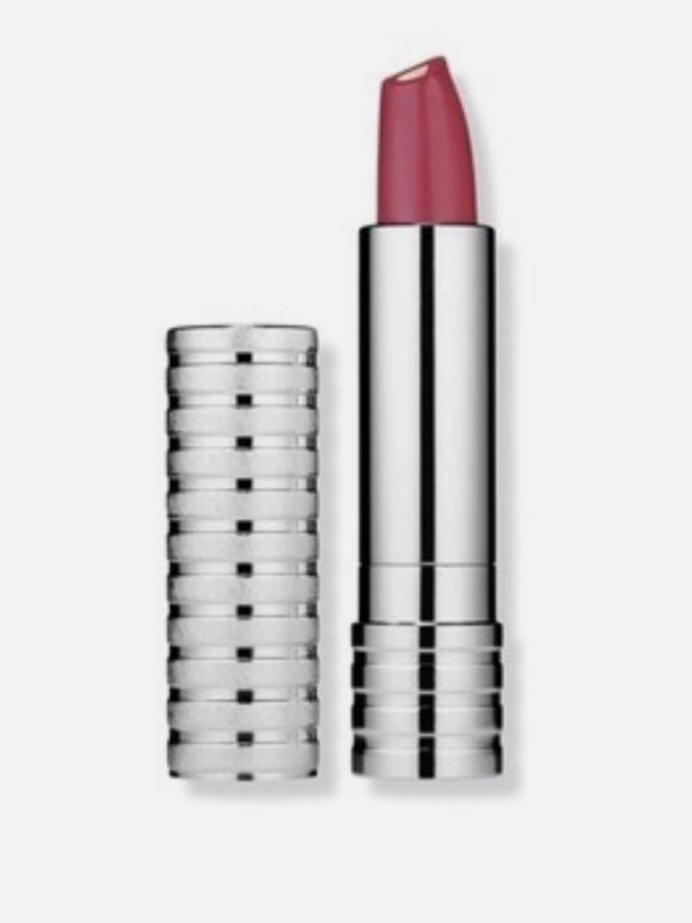 1994 Clinique Different Lipstick in Rhubarb Poppy – Silver Case – Discontinued